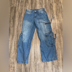 New Wild Fable Cargo Mid Rise Blue Jeans Size 6